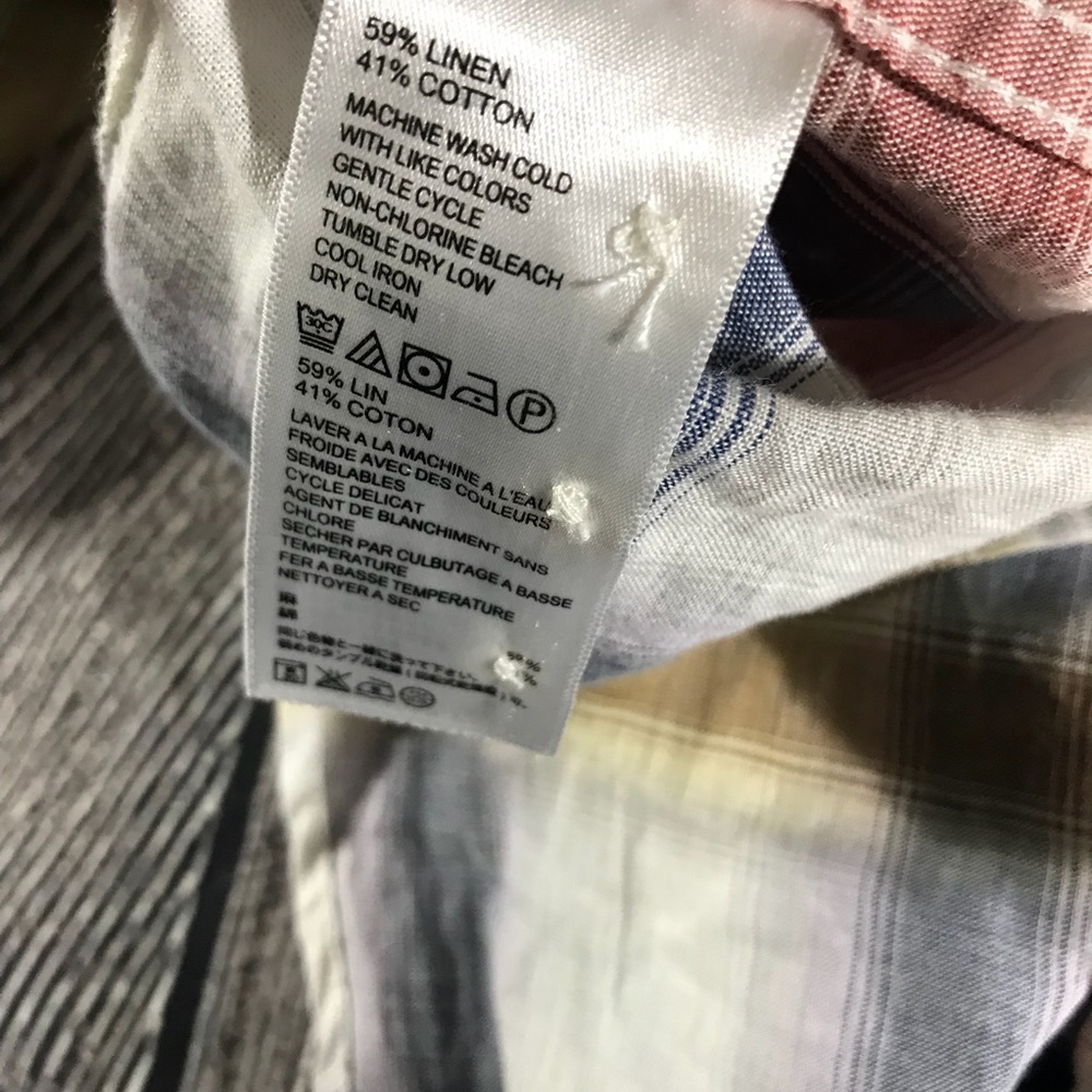 Tommy Bahama Linen Chaveta Plaid Shirt Size Large - Picture 5 of 7